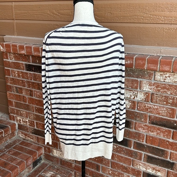Madewell Navy and Cream Striped Open Front Cardigan Size XXS - Picture 5 of 7